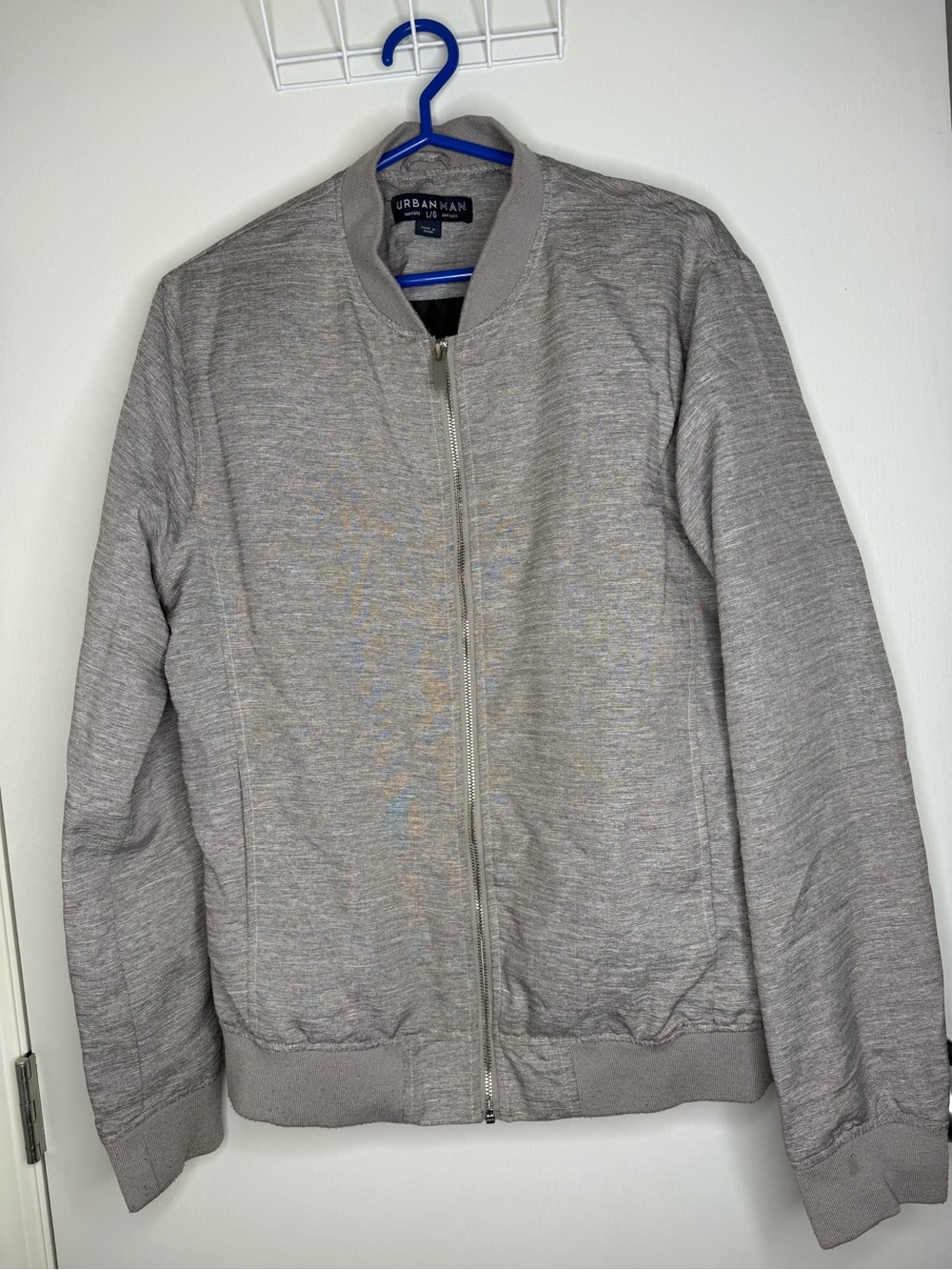 Urban Man Heather Gray Bomber Jacket Men's Large